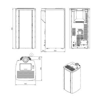 Poêle à granulés étanche (sortie dessus concentrique) Cristallo Silenzio Up 9.2 kw
ETNA Luxe – Image 6